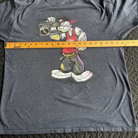 Popeye Shirt Adult Large Gray Cartoon Sailorman Boom Box Graphic T-shirt - Picture 5 of 8